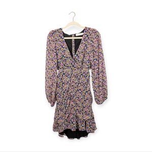 NWT Floret Studios Multicolor Floral Print Long Sleeve Mini Dress Size M